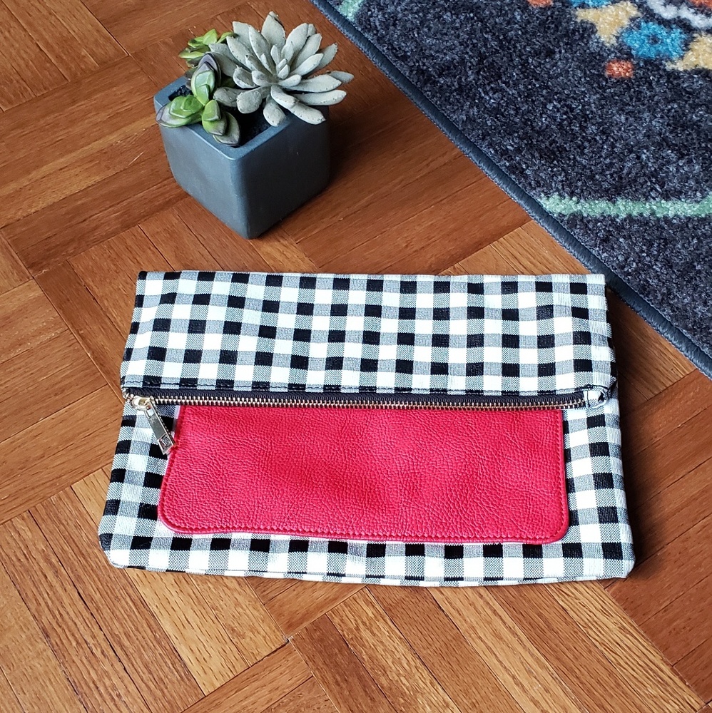 Checkered clutch Purse